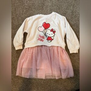 H&M PRINTED SWEATSHIRT DRESS WITH TULLE SKIRT